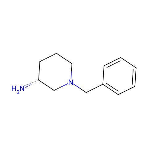 (R)-3-氨基-1-苄基哌啶结构图