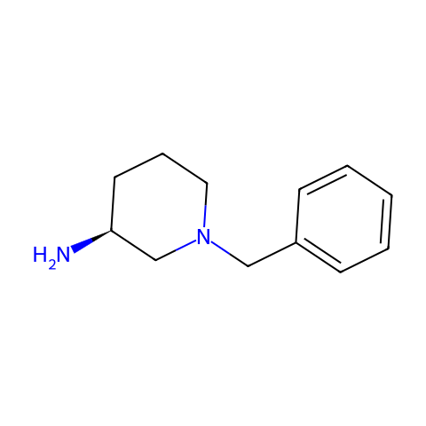 (S)-1-苄基-3-氨基哌啶结构图
