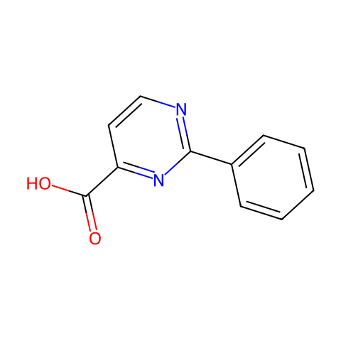 2-苯基嘧啶-4-羧酸结构图