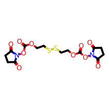 双(2,5-二氧代吡咯烷-1-基) (二硫代二基双(乙烷-2,1-二基))二碳酸酯结构图