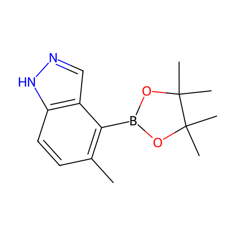 5-methyl-4-(4,4,5,5-tetramethyl-1,3,2-dioxaborolan-2-yl)-1H-indazole结构图
