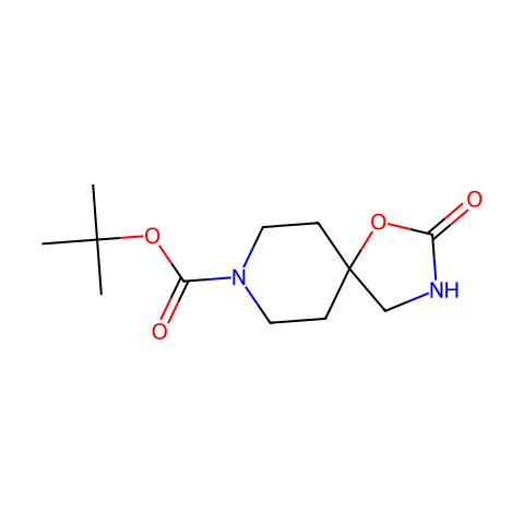 2-氧代-1-噁-3,8-二氮杂螺[4.5]癸烷-8-羧酸叔丁酯结构图