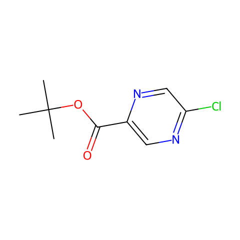 5-氯吡嗪-2-羧酸叔丁酯结构图