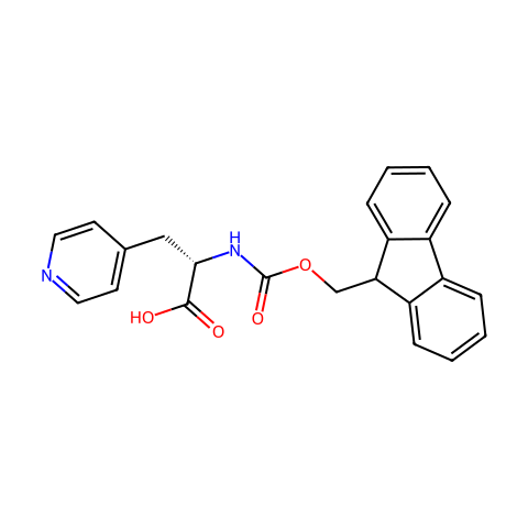 Fmoc-3-(4-吡啶基)-L-丙氨酸结构图