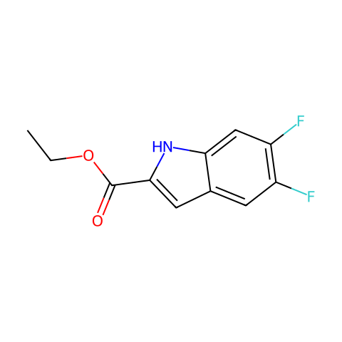 5,6-二氟吲哚-2-羧酸乙酯结构图