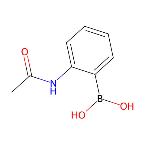2-乙酰胺基苯硼酸结构图