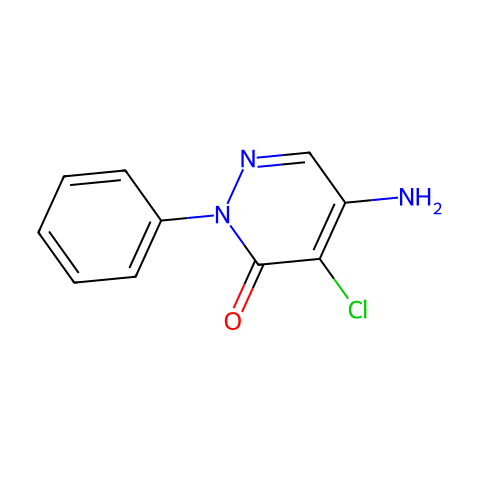 5-amino-4-chloro-2-phenylpyridazin-3(2H)-one结构图