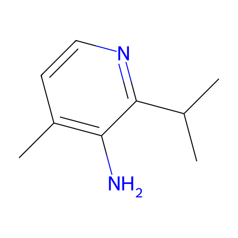 2-异丙基-4-甲基吡啶-3-胺结构图