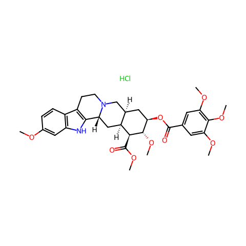 Reserpine (hydrochloride)结构图