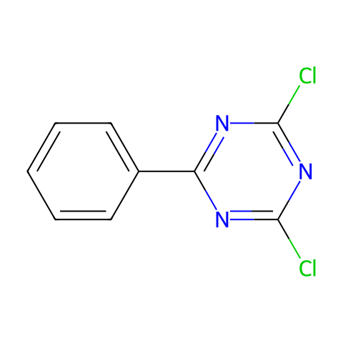2,4-二氯-6-苯基-1,3,5-三嗪结构图
