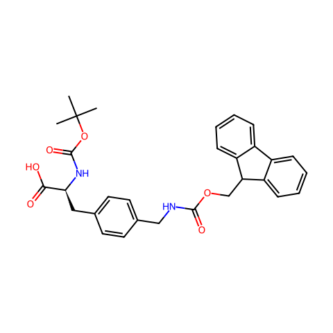 BOC-(FMOC-4-氨甲基)-L-苯丙氨酸结构图