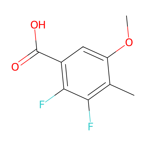 2,3-Difluoro-5-methoxy-4-methylbenzoic acid结构图
