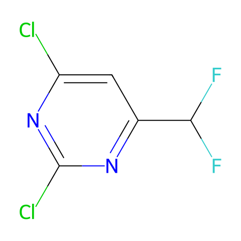 2,4-dichloro-6-(difluoromethyl)pyrimidine结构图