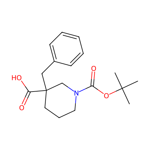 1-[(TERT-BUTYL)OXYCARBONYL]-3-BENZYLPIPERIDINE-3-CARBOXYLIC ACID结构图