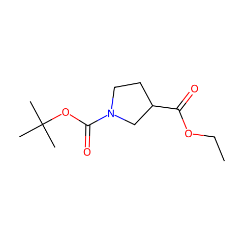 N-Boc-DL-beta-脯氨酸乙基酯结构图