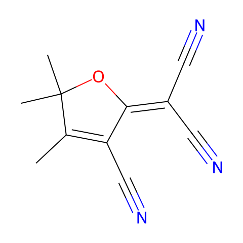 2-(3-氰基-4,5,5-三甲基呋喃-2(5H)-亚甲基)丙二腈结构图