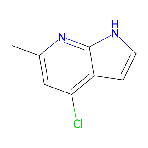 1H-Pyrrolo[2,3-b]pyridine, 4-chloro-6-methyl-结构图