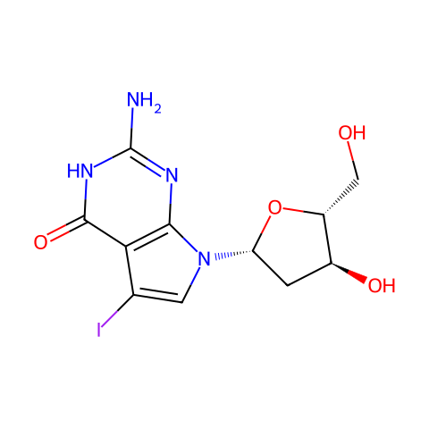 7-DEAZA-7-碘-2'-脱氧鸟苷结构图