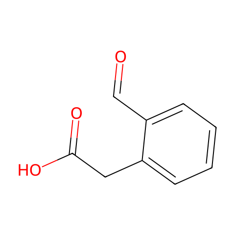 Benzeneacetic acid, 2-formyl-结构图