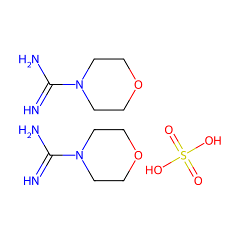 吗啉-4-甲脒半硫酸盐结构图