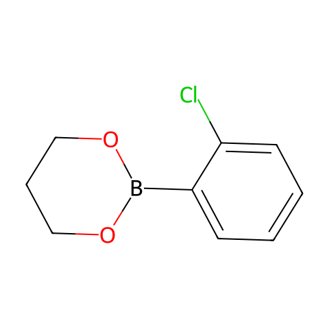 2-(2-氯苯基)-1,3,2-二氧硼杂环己烷结构图