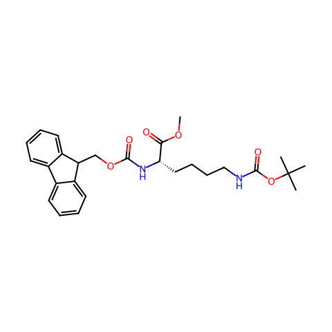 (S)-Methyl 2-((((9H-fluoren-9-yl)methoxy)carbonyl)amino)-6-((tert-butoxycarbonyl)amino)hexanoate结构图
