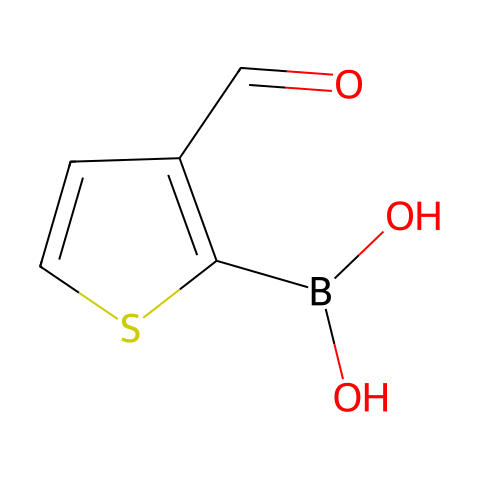 3-甲酸基噻吩-2-硼酸结构图