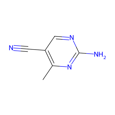 2-氨基-4-甲基嘧啶-5-腈结构图