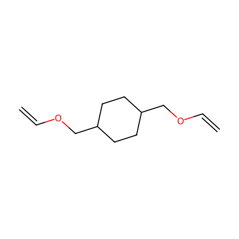 1,4-环己烷二甲醇二乙烯醚结构图