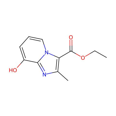 8-羟基-2-甲基咪唑[1,2-A]并吡啶-3-羧酸乙酯结构图