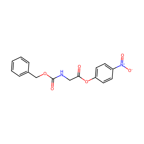 N-苄氧羰基甘氨酸-4-硝基苯酯结构图