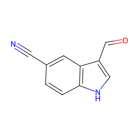 5-Cyanoindole-3-Carboxaldehyde结构图