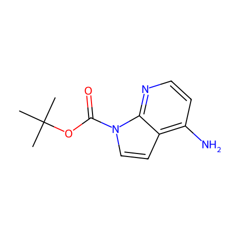 1H-Pyrrolo[2,3-b]pyridine-1-carboxylic acid, 4-amino-, 1,1-dimethylethyl ester结构图