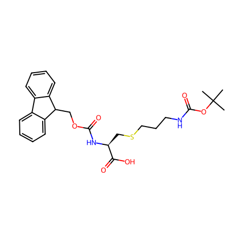 FMOC-CYS(3-(BOC-AMINO)-PROPYL)-OH结构图