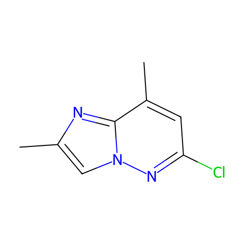 6-chloro-2,8-dimethyl-Imidazo[1,2-b]pyridazine结构图