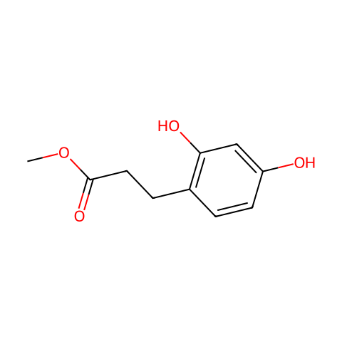 Methyl 3-(2,4-dihydroxyphenyl)propionate结构图