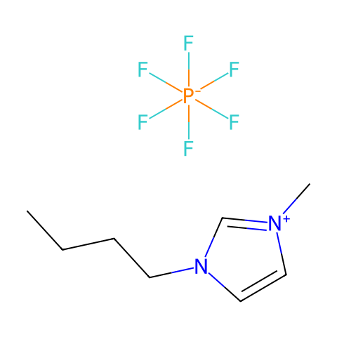 1-丁基-3-甲基六氟磷酸盐咪唑啉嗡结构图