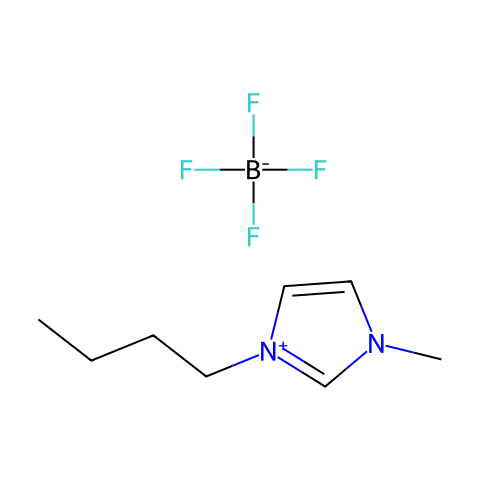 1-丁基-3-甲基咪唑四氟硼酸盐结构图
