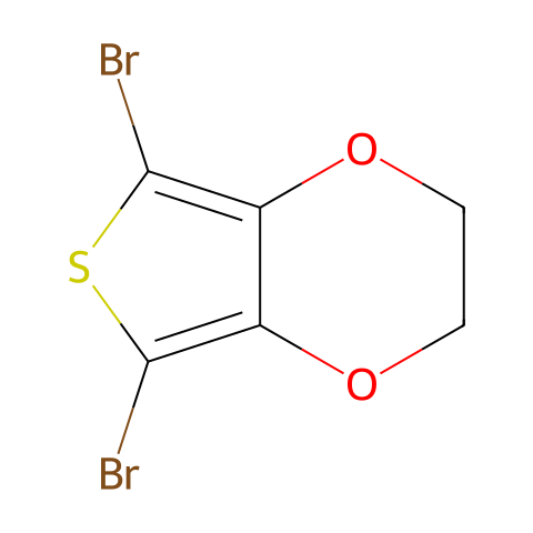 2,5-二溴-3,4-乙烯基二氧噻吩结构图