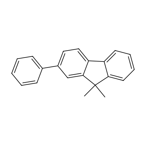 9,9-二甲基-2-苯基-9H-芴结构图