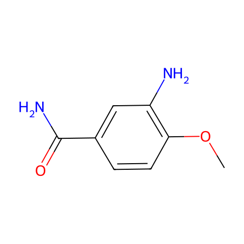 3-氨基-4-甲氧基苯甲酰胺结构图