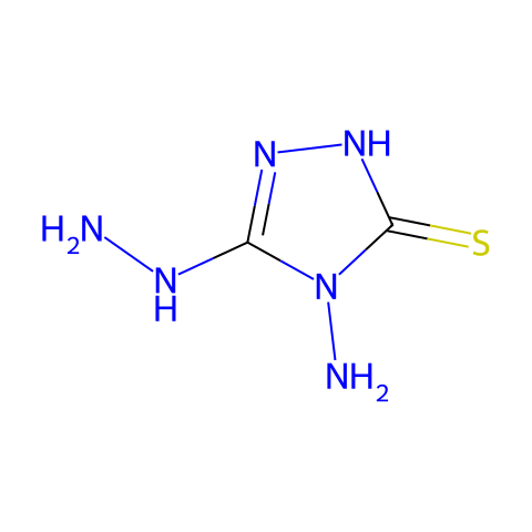 4-氨基-3-肼基-5-巯基-1,2,4-三氮唑结构图