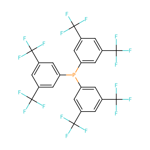 三［3,4-双（三氟甲基）苯基］膦结构图