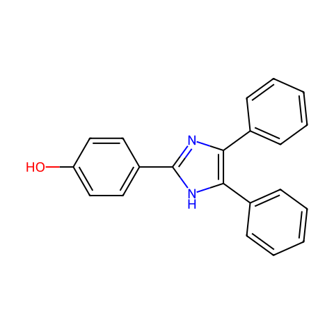 4-(4,5-二苯基-1H-咪唑-2-基)苯酚结构图
