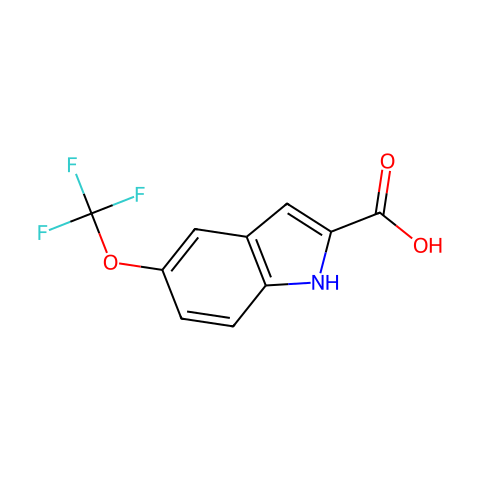 5-(三氟甲氧基)吲哚-2-羧酸结构图