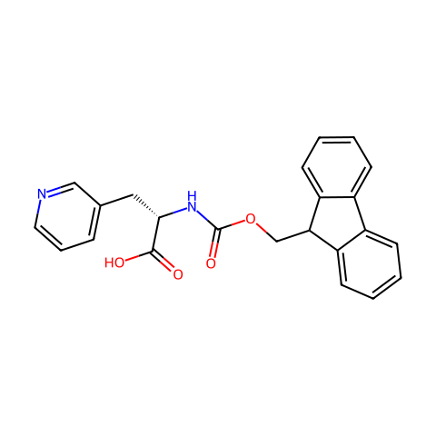 Fmoc-3-(3-吡啶基)-L-丙氨酸结构图