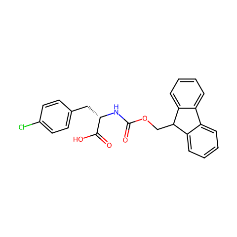 N-芴甲氧羰基-L-4-氯苯丙氨酸结构图