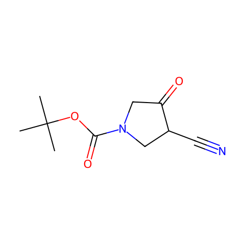 1-Boc-3-氰基-4-吡咯烷酮结构图