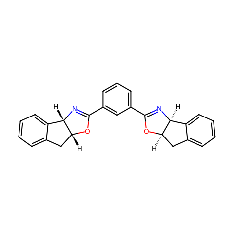 1,3-双((3aS,8aR)-8,8a-二氢-3aH-茚并[1,2-d]恶唑-2-基)苯结构图