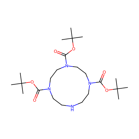 1,4,7-Tri-Boc-1,4,7,10-Tetraazacyclododecane结构图